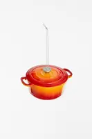 Yup in de boom glazen kerstbal pan gietijzer 8cm oranje - afbeelding 3