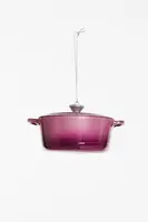 Yup in de boom glazen kerstbal pan gietijzer 8cm paars - afbeelding 2