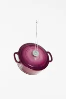 Yup in de boom glazen kerstbal pan gietijzer 8cm paars - afbeelding 3