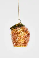 Yup in de boom glazen kerstbal pistache cruffin 7.5cm groen, bruin - afbeelding 1