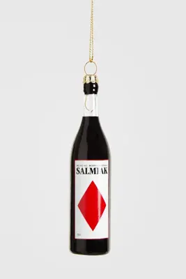 Yup in de boom glazen kerstbal salmiak 11cm zwart - afbeelding 1