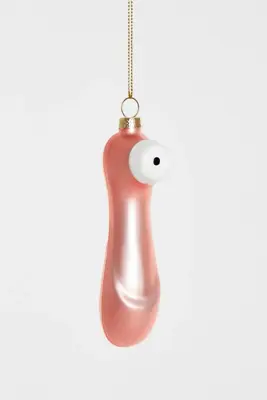 Yup in de boom glazen kerstbal satisfyer 10.5cm roze  - afbeelding 1