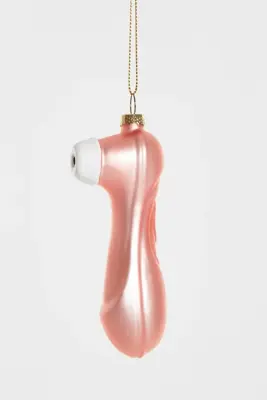 Yup in de boom glazen kerstbal satisfyer 10.5cm roze  - afbeelding 2
