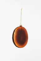Yup in de boom glazen kerstbal zuurdesem brood 11cm bruin, wit - afbeelding 2