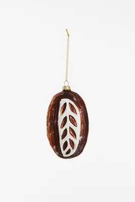 Yup in de boom glazen kerstbal zuurdesem brood 11cm bruin, wit - afbeelding 4