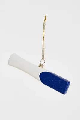 Yup in de boom glazen kerstbal zwangerschapstest 13cm blauw, wit - afbeelding 2