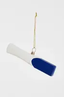 Yup in de boom glazen kerstbal zwangerschapstest 13cm blauw, wit - afbeelding 2