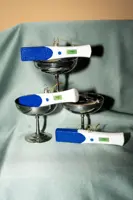 Yup in de boom glazen kerstbal zwangerschapstest 13cm blauw, wit - afbeelding 5