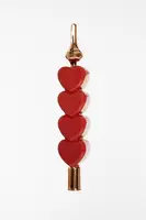 Yup in de boom piek glas hartjes 28cm rood, koper - afbeelding 1