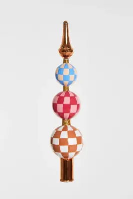 Yup in de boom piek glas ruitjes 28cm koper - afbeelding 1