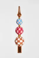 Yup in de boom piek glas ruitjes 28cm koper - afbeelding 1