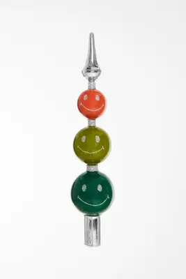 Yup in de boom piek glas smiley 28cm zilver - afbeelding 1