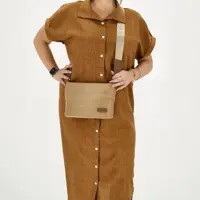 Zebra elske schoudertas taupe - afbeelding 2