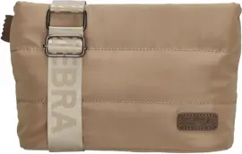 Zebra elske schoudertas taupe - afbeelding 1