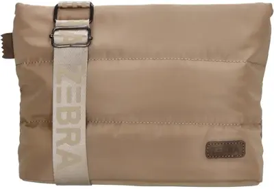 Zebra elske schoudertas taupe - afbeelding 1