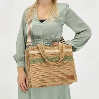 Zebra lauren shopper natuur - afbeelding 4