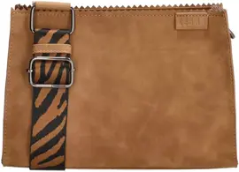 Zebra merel schoudertas camel - afbeelding 1