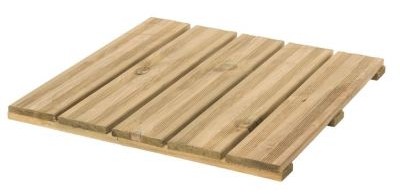 Vuren houten balkontegels 50x50 en 10x100 cm