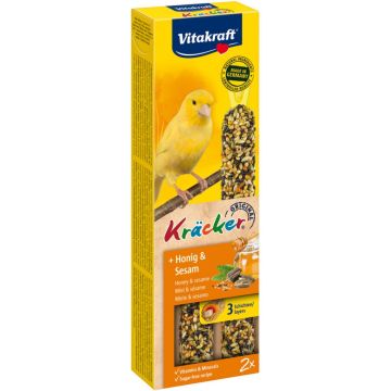 Vitakraft honing/sesam-kräcker kanarie, 2in1