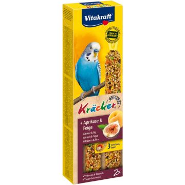 Vitakraft abrikoos/vijg-kräcker parkiet, 2in1. (10)