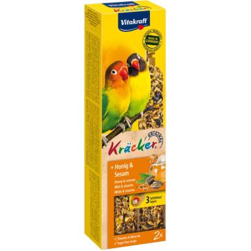 Vitakraft honing/sesam-kräcker agaporniden, 2in1. (8)