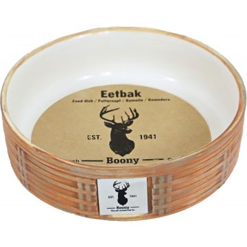 Boony "Est 1941" eetbak steen wicker sand, 16 cm