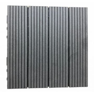 Kunststof tuintegel 30x30x2,4 cm antraciet