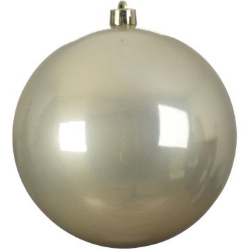Decoris kunststof kerstbal 14cm parel