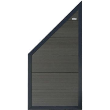 Elephant composiet schutting WPC antraciet Forte schuin 90x93/180cm