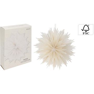 Ster papier decoratief 50cm wit