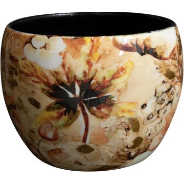 TS Collection bloempot cotton metaal 9x7cm cream