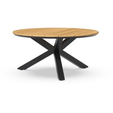 Tierra Outdoor dining tuintafel omnigo teak 150x74.5cm charcoal