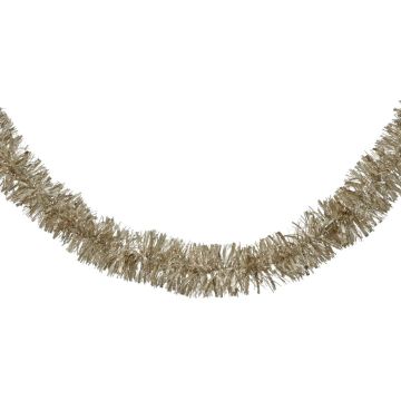 Decoris kunststof guirlande lametta m 10x200cm parel