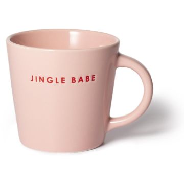 Vondels cappuccinokop keramiek jingle babe 9x9.5cm roze 