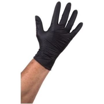 Handschoenen nitril zwart maat XL 100 stuks