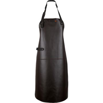 Xapron Leather long apron 82cm brown
