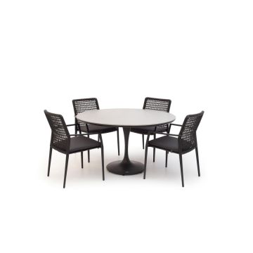 Trestino diningset fayet 120 latour antraciet