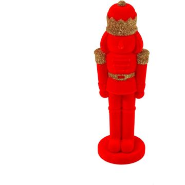 Werner Voss kerstfiguur kunststof notenkraker 15x16x50cm rood