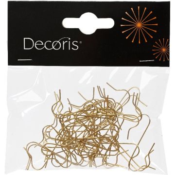 Decoris kerstbalhaakjes goud 50 stuks