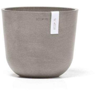 Ecopots kunststof bloempot oslo 19x16.5 cm taupe
