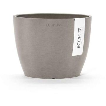 Ecopots kunststof bloempot stockholm 16.2x12 cm taupe    