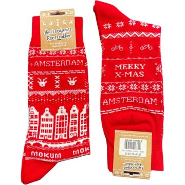 De Ballen Uit sokken amsterdam kerst maat 36-40 rood 