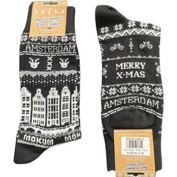 De Ballen Uit sokken amsterdam kerst maat 36-40 zwart 
