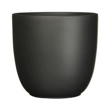 Mica Decorations bloempot Tusca rond 12x11 cm zwart mat