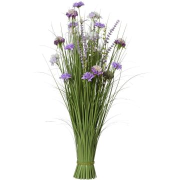 Everlands kunstboeket gras 35cm paars