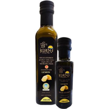 Kurtes fles delicatessen olijfolie lemon 250 ml