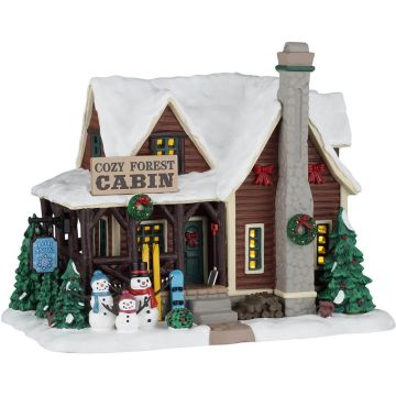 Lemax cozy forest cabin verlicht kersthuisje Vail Village 2026