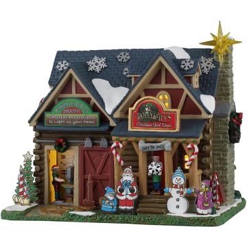 Lemax holly & ivy's christmas yard decor verlicht kersthuisje Vail Village 2026