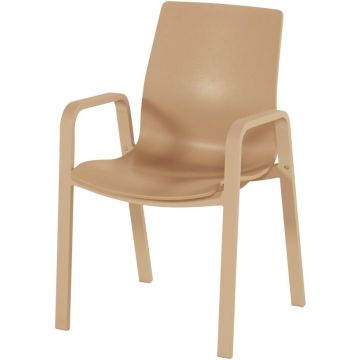 Hartman stapelbare dining tuinstoel flow cappuccino