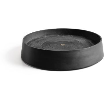 Ecopots kunststof oslo schotel met wielen 50x10.5 cm donkergrijs    